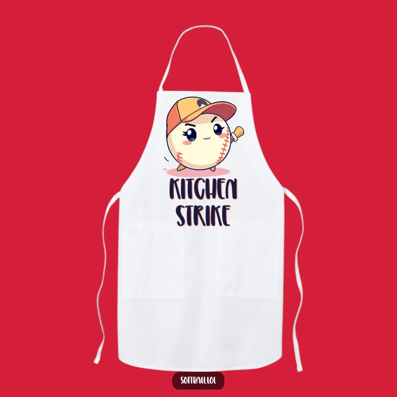 Funny Pitching Softball Apron - Precise Kitchen Action