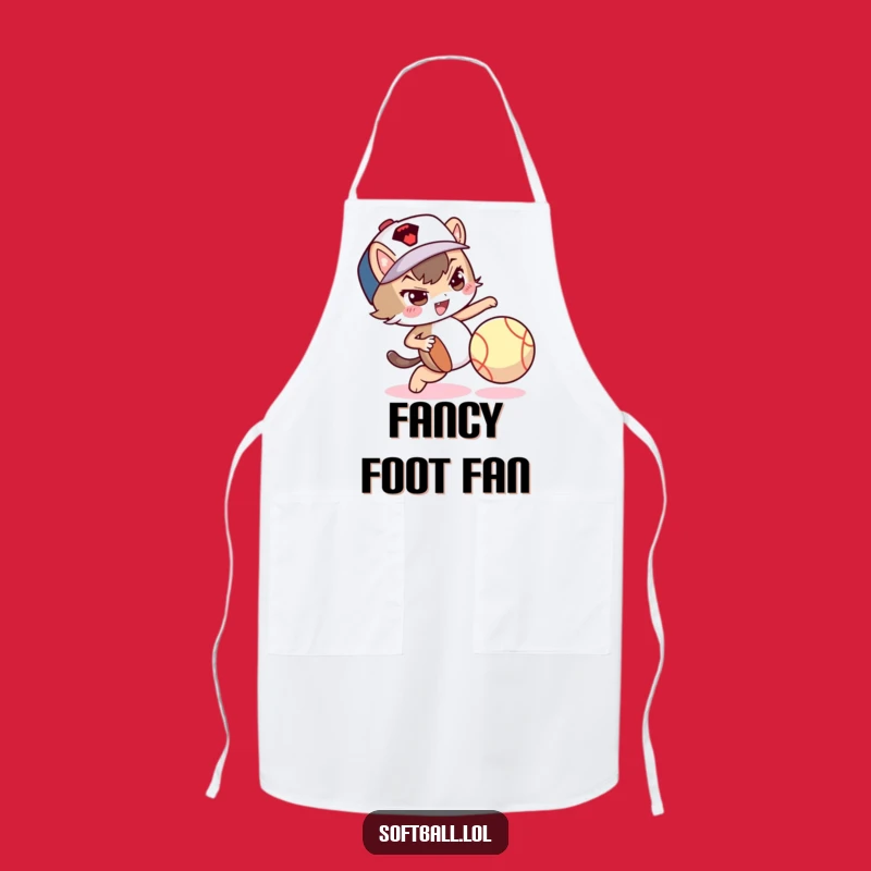 Funny Softball Player Apron: Mischievous Dribble Design, Unique Funny Gift