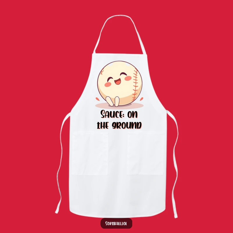 Playful Softball Apron: Funny Rolling Fun, Kitchen Game Gift