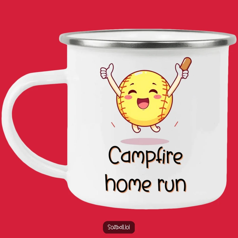 Funny Home Run Softball Camping Mug - Celebrate Outdoors