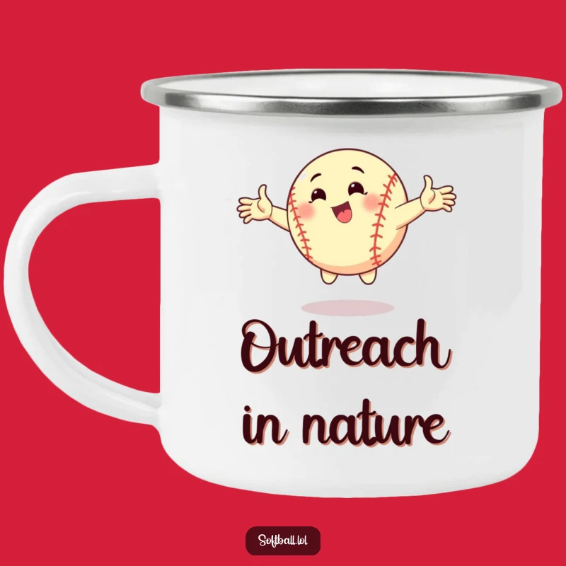 Funny Softball Dynamic Pose Camp Mug - Durable Athletic Companion