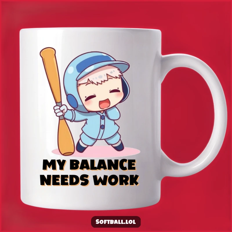 Funny Baseball Bat Trippin Mug - Hilarious Character Gift for Klutzes
