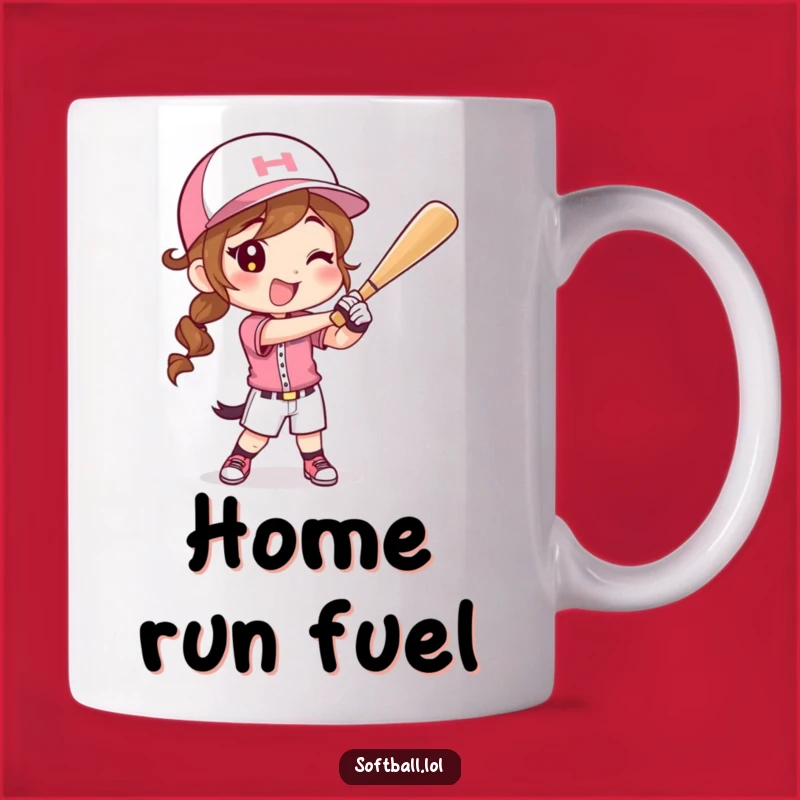 Funny Softball Swing Mug: Happy Batter Gift for Softball Lovers