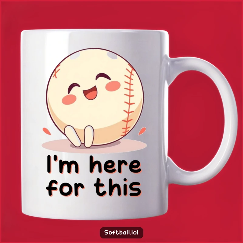 Joyful Softball Funny Mug: Rolling with Glee, Perfect Fun Gift