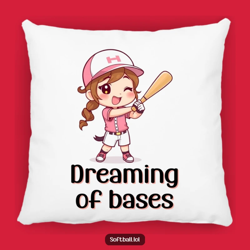 Funny Softball Swing Pillow: Game Day Comfort, Perfect Gift