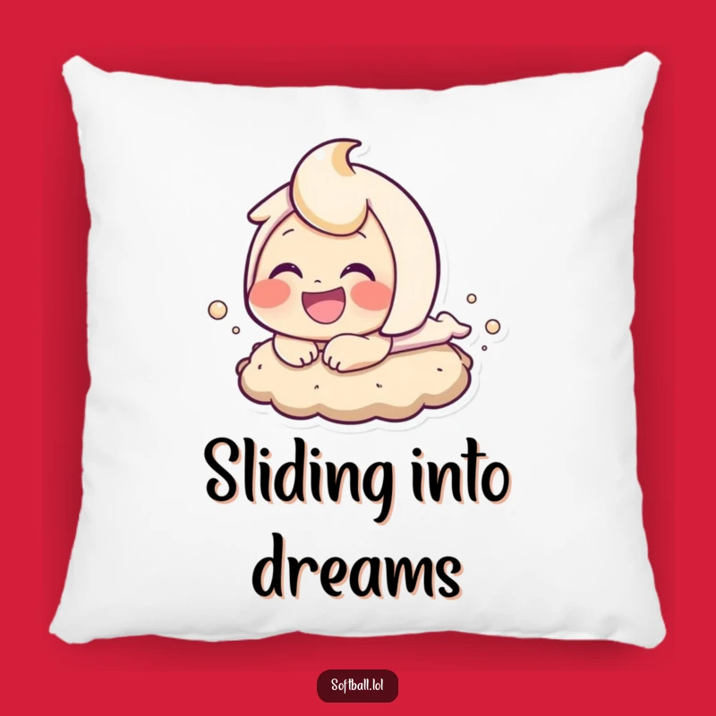 Funny Baseball Sloth Bear Pillow - Cozy Fan Accent Cushion