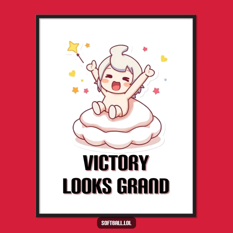 Funny Base Slide Digital Art: Instantly Download Hilarious Sports Celebration Decor