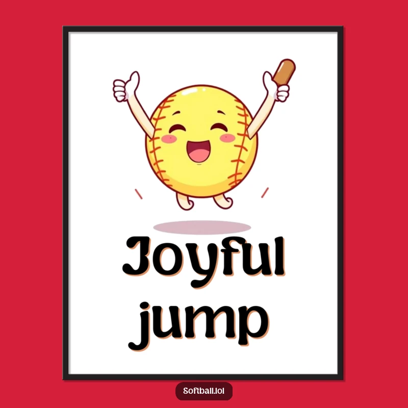 Funny Home Run Softball Digital Art - Instant Victory Decor