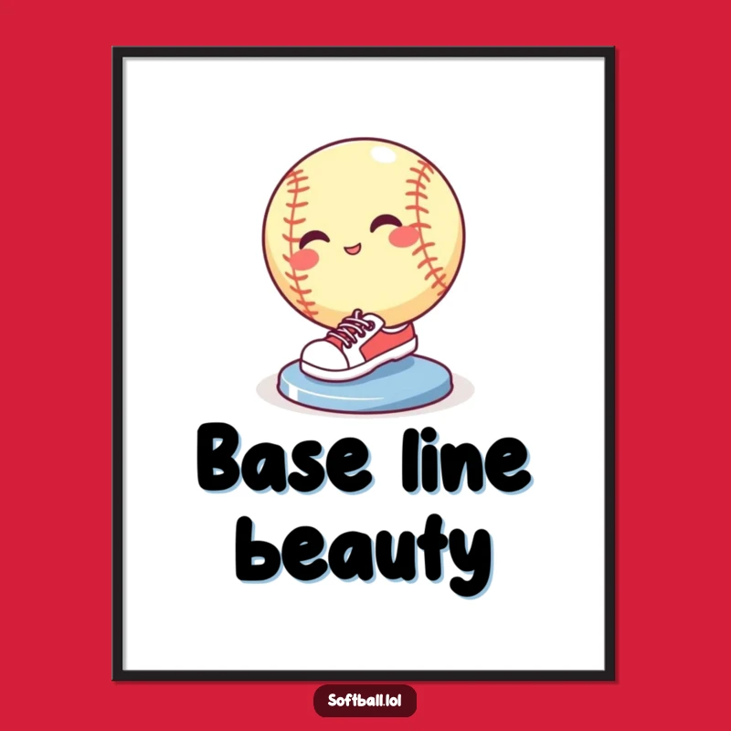 Funny Softball Sliding Digital Art - Hilarious Sports Decor Download