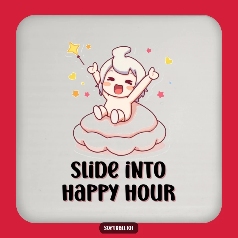 Funny Base Slide Coaster Set: Protect Your Surfaces with Hilarious Sports Flair