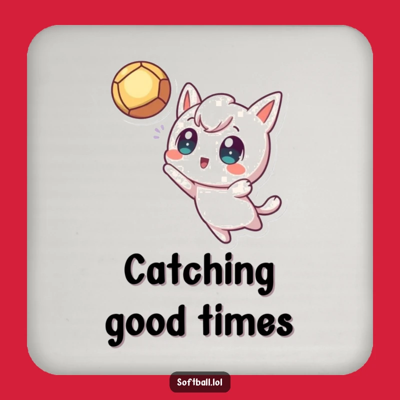 Funny Fly Ball Coaster: Kawaii Character Drink Protector, Lovely Funny Gift