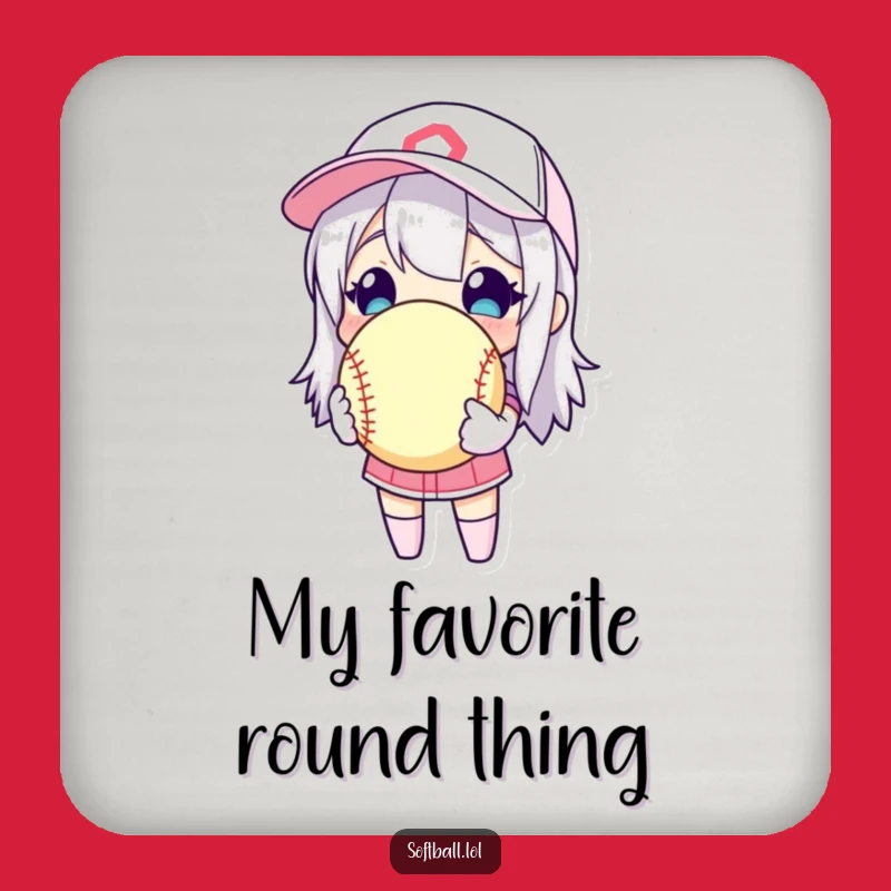 Funny Softball Possession Coaster: Prized Ball Protection, Perfect Funny Drink Accessory Gift