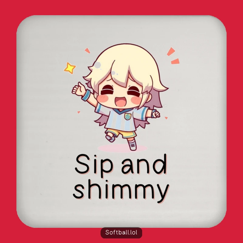 Funny Victory Dance Coaster - Protect Surfaces with Silly Celebration