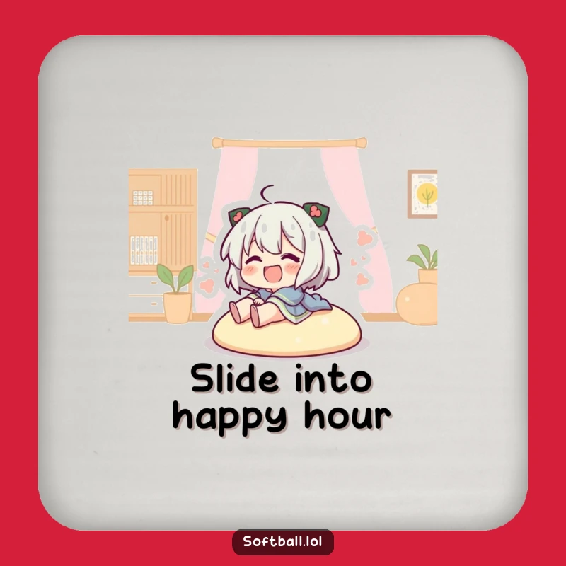 Funny Sliding Home Coaster: Sports Action Protection, Perfect Funny Drink Accessory Gift