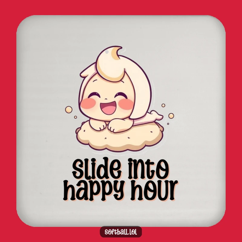 Funny Baseball Sloth Bear Coasters - Protect Surfaces with Sports Flair