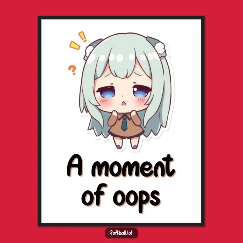 Funny Missed Hit Surprise Poster - Hilarious Wall Art for Comedic Spaces