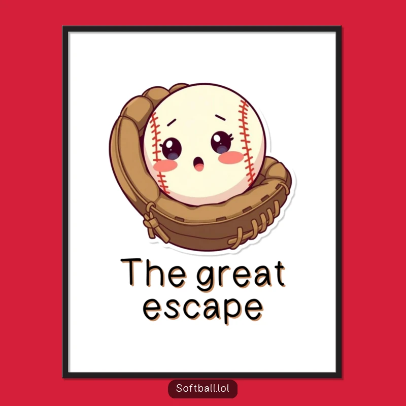 Funny Softball Surprise Poster: Bring Hilarious Game Moments Home