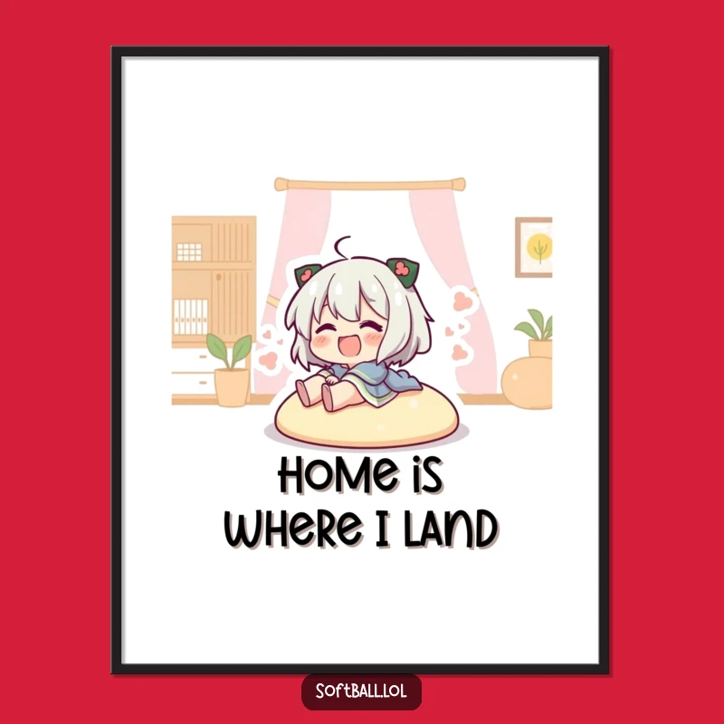 Funny Sliding Home Poster: Dynamic Sports Art, Premium Funny Wall Decor Gift