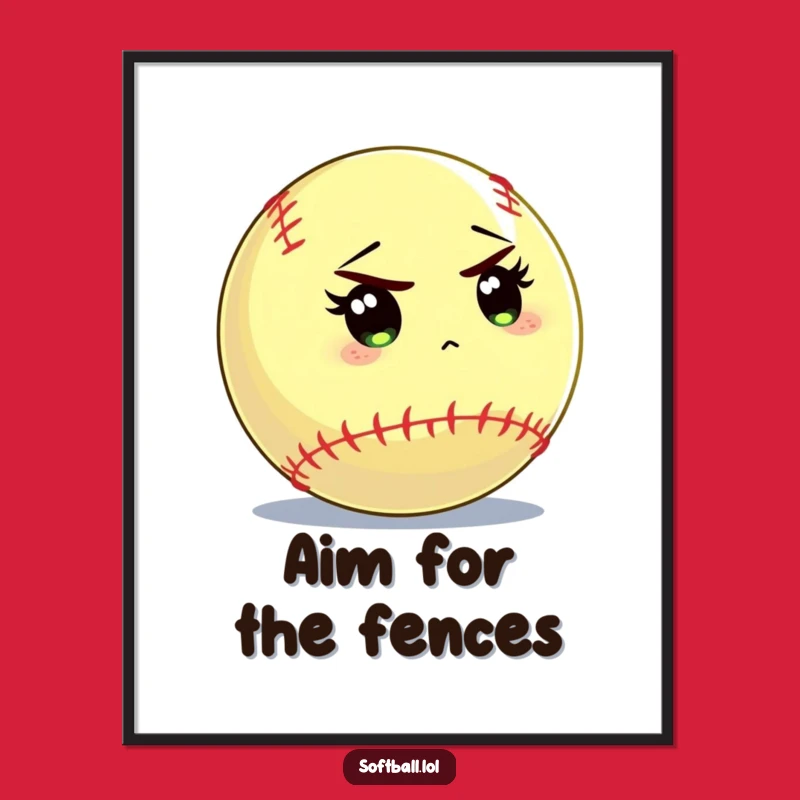 Funny Free Printable Softball Wall Art - Intense Focus Decor, Downloadable Art!