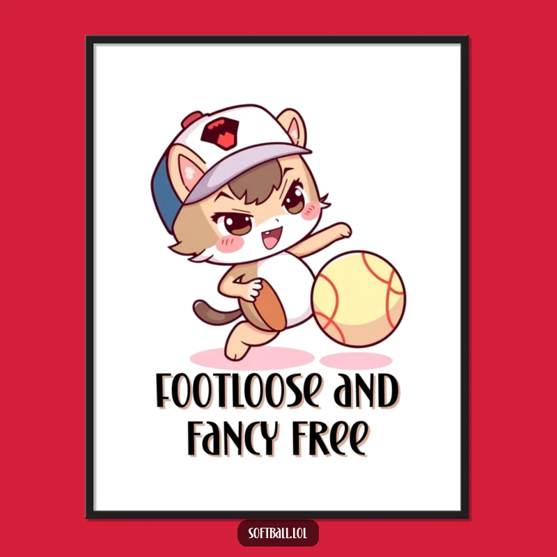 Funny Free Printable Wall Art: Mischievous Dribbler Character Art