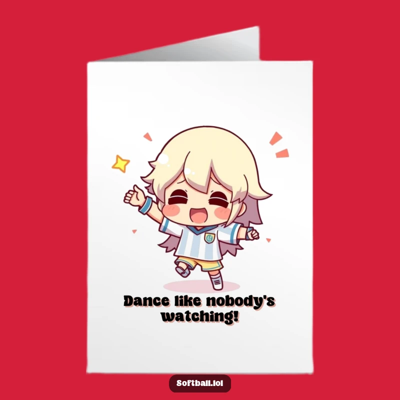 Free Printable Birthday Card: Silly Dance Victory Humor