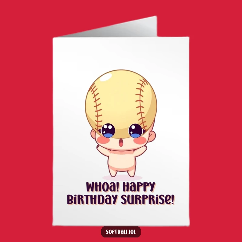 Free Printable Incoming! Birthday Card: Surprised Character Downloadable Gift