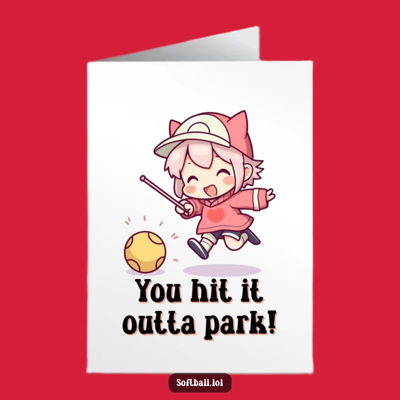 Free Printable Congrats Card: Silly Jumper's Victory Leap Celebration