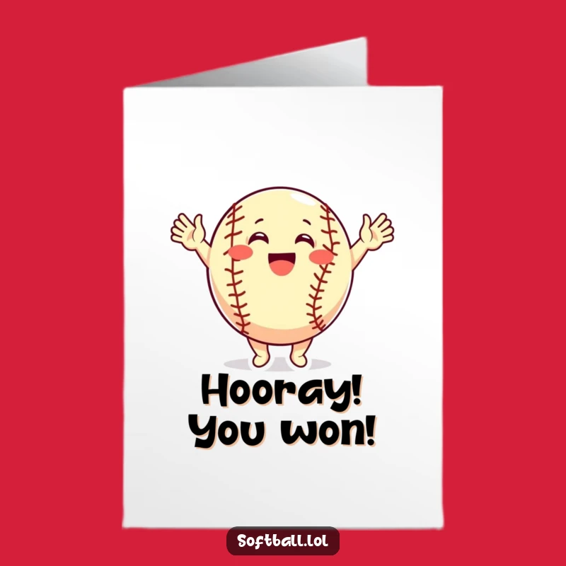 Free Printable Cheering Softball Congrats Card - Funny Downloadable Gift