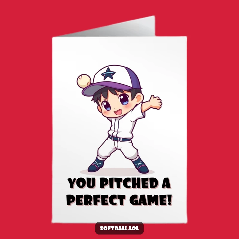 Free Printable Strike Out Congrats Card: Dynamic Pose Downloadable Gift