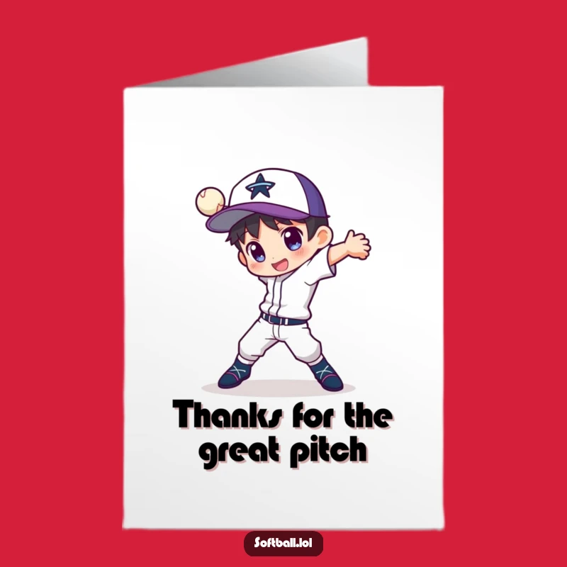 Free Printable Thank You Card: Pitcher's Gratitude Downloadable Gift