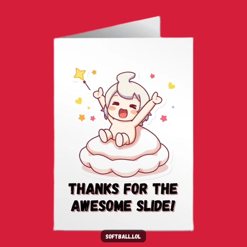 Hilarious Free Printable Thank You Card: Bouncy Base Slide - Print at Home