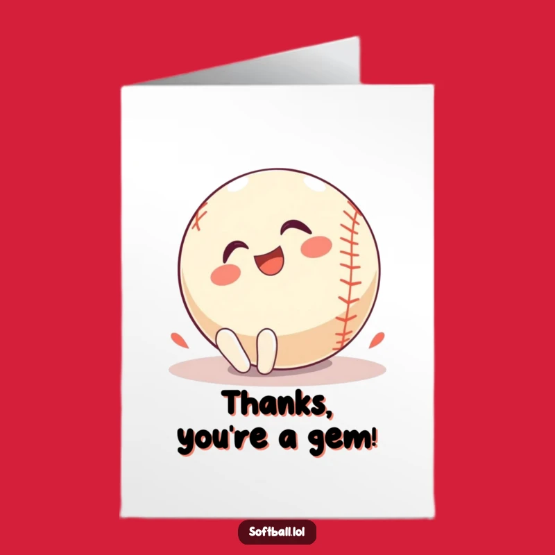 Free Printable Glee Softball Thank You Card - Funny Downloadable Gift
