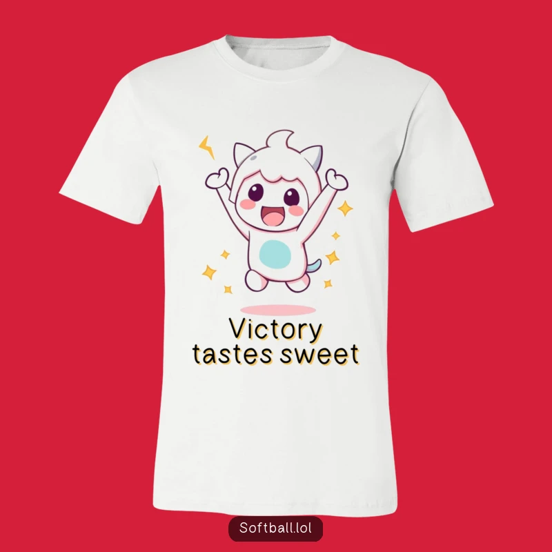 Funny Victory Jump T-Shirt: Kawaii Character Celebration Tee, Great Funny Gift