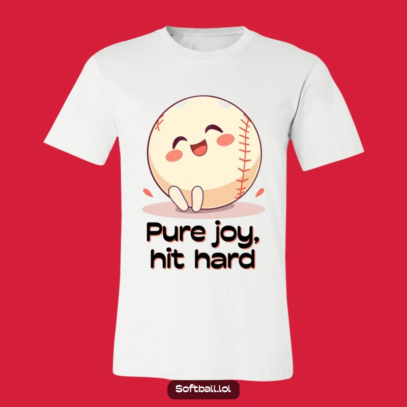 Glee Softball Funny T-Shirt: Rolling with Joy, Sporty Gift