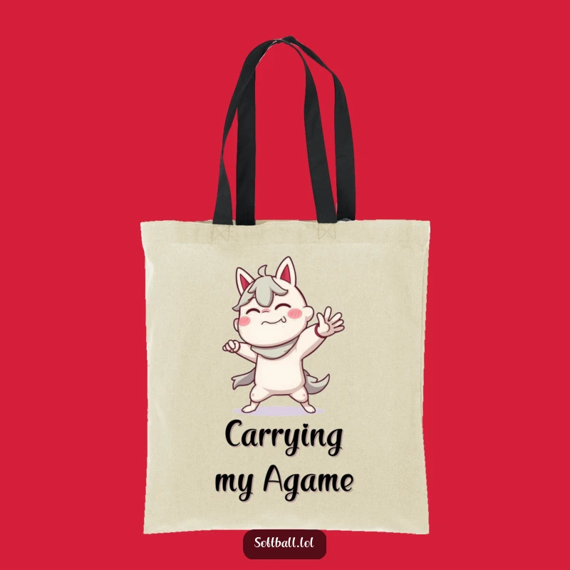 Funny Pitcher Pose Tote Bag: Carry Your Essentials with Baseball Humorous Style