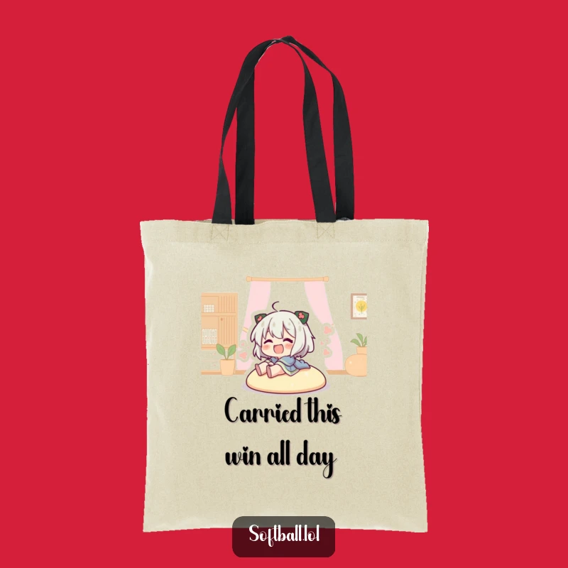 Funny Sliding Home Tote Bag: Joyful Sports Action, Perfect Funny Fan Accessory Gift