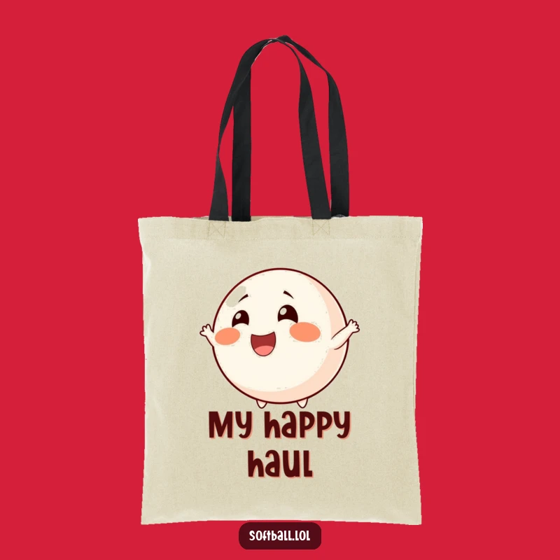 Funny Cheerful Softball Tote Bag - Carry Your Enthusiasm Gift