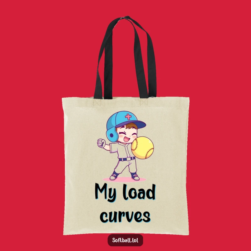 Funny Softball Wink Tote Bag: Carry Your Game with Style